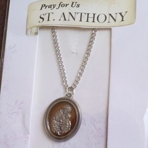 Brand New St. Anthony Pendant Necklace